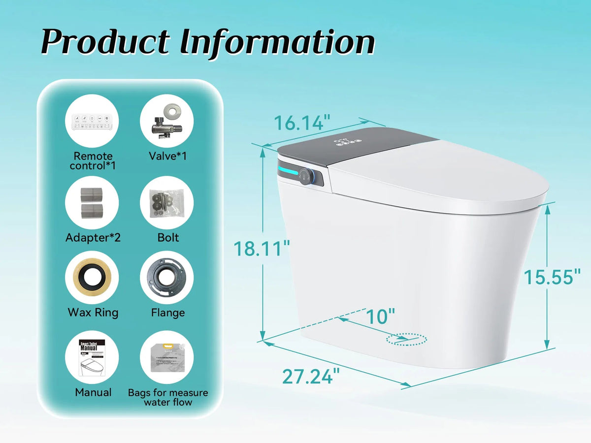 T37 Smart Toilet spec sheet