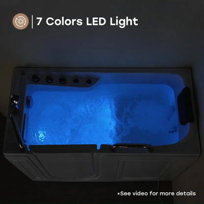 WT52-LE Walk-In Bathtub with Massage & Shower