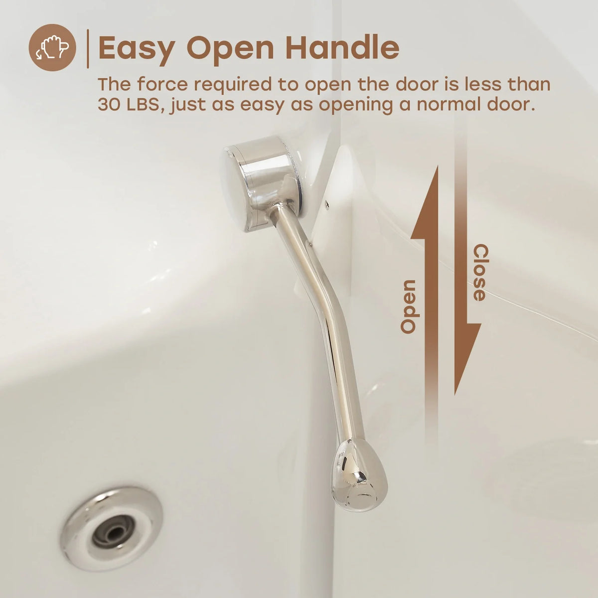 WT52-LE Walk-In Bathtub with Massage & Shower