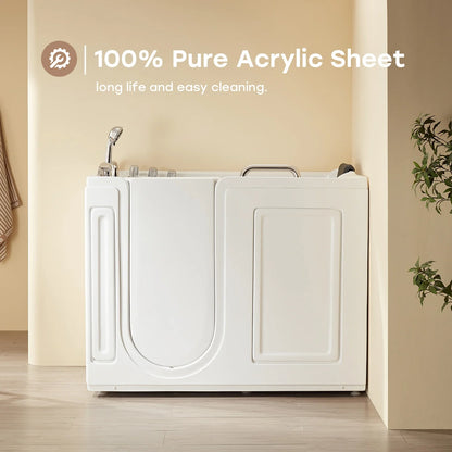 WT52-LE Walk-In Bathtub with Massage & Shower