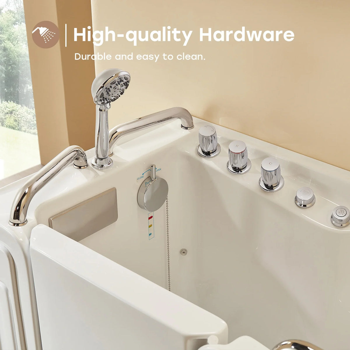 WT52-LE Walk-In Bathtub with Massage & Shower
