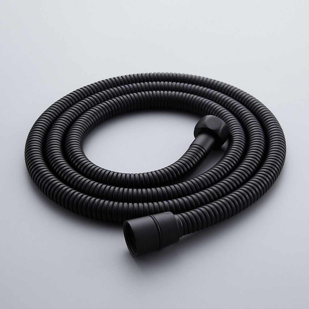 Brewst Contemporary Matte Black Gooseneck Freestanding Tub Filler Faucet