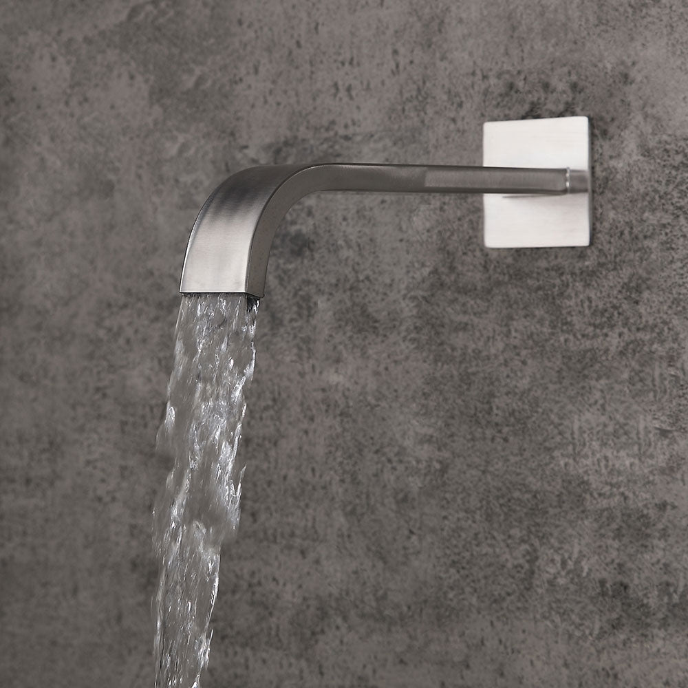 Dree LED Brushed Nickel Shower Set 10" with Hand Shower & Tub Spout Shower Combo Set