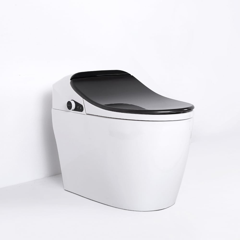 Hynova AX2 Automatic Smart Bidet Toilet with Auto Open/Close Lid Black 1.28 GPF