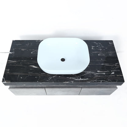 48" Modern Floating Bathroom Vanity Set with Single Vessel Sink Wall Mounted