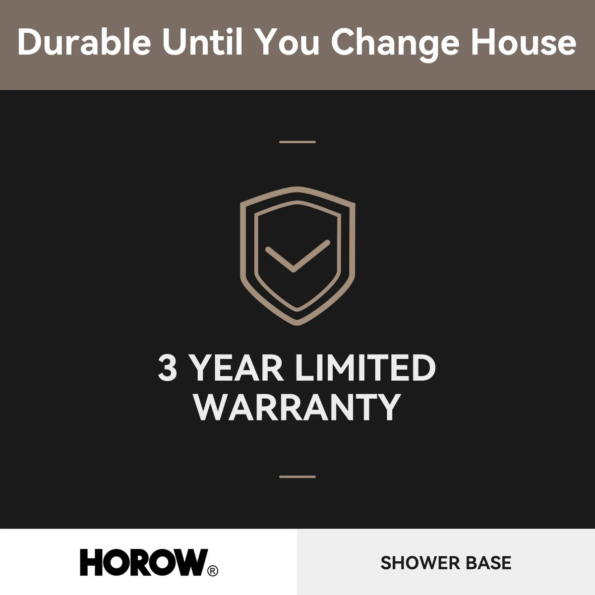 Acrylic Shower Base with Wider Threshold and Chrome Left Drain model BS6030-CH-L