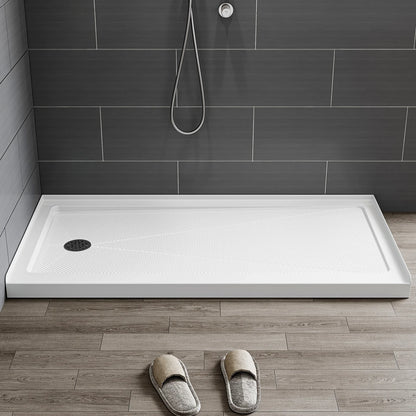 60 Inch Acrylic Shower Base with Left Drain BS6030-MB-L
