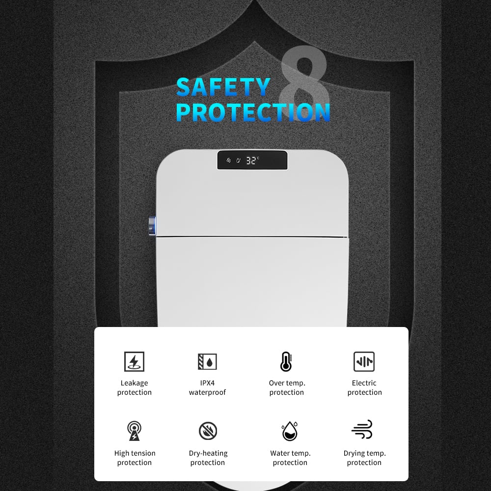 Hynova AX4 Smart Bidet Toilet with Foot Sensor Flushing 1.32 GPF
