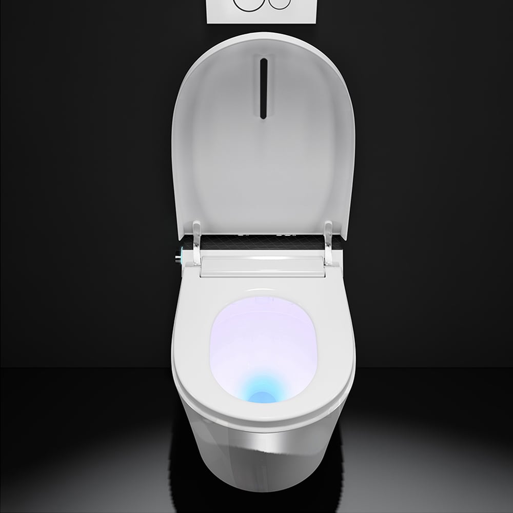 Airloo S1 Set of Two Wall-Mounted Smart Bidet Toilet with In-Wall Tank White 1.58 GPF