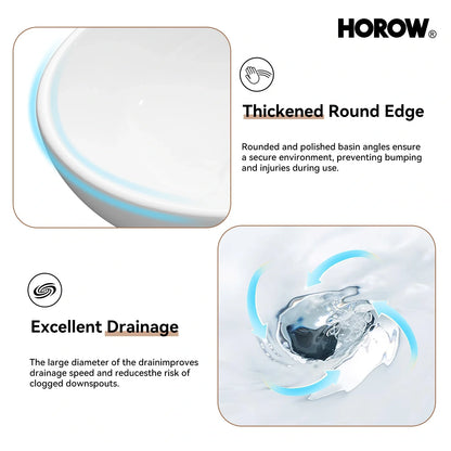 Above Counter Bathroom Sink with Oval Ceramic Model C4034W