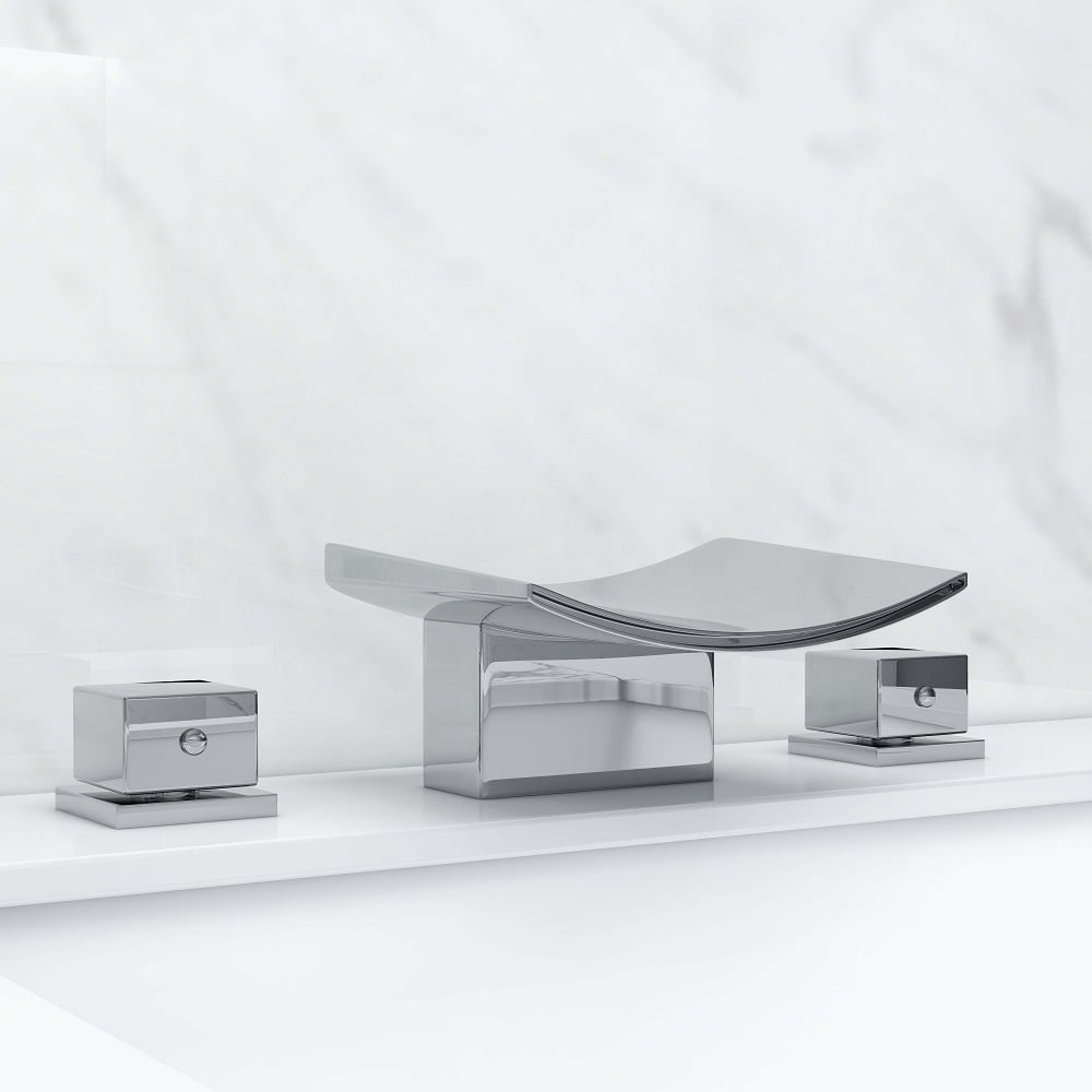 Grop Contemporary Waterfall Bathroom Faucet Chrome