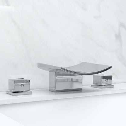 Grop Contemporary Waterfall Bathroom Faucet Chrome