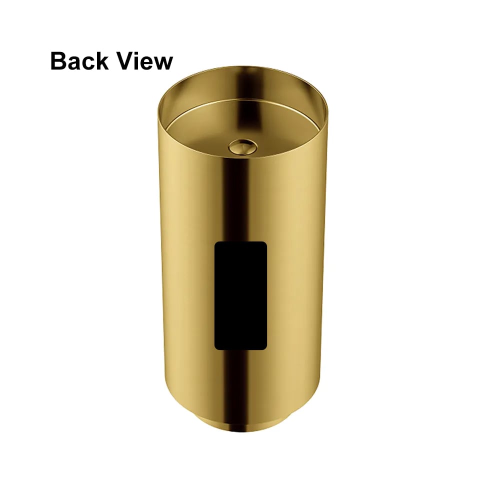 Gold Modern Luxury Round Stainless Steel Freestanding Bathroom Sink Pedestal Sink