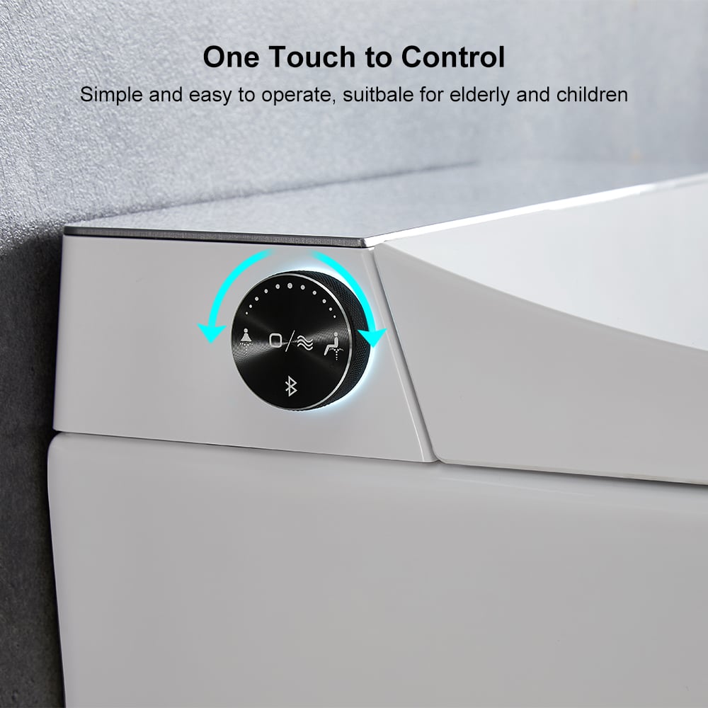 Airloo S1 Set of Two Wall-Mounted Smart Bidet Toilet with In-Wall Tank White 1.58 GPF