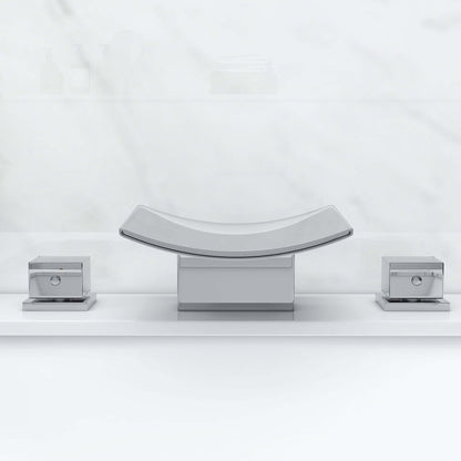 Grop Contemporary Waterfall Bathroom Faucet Chrome