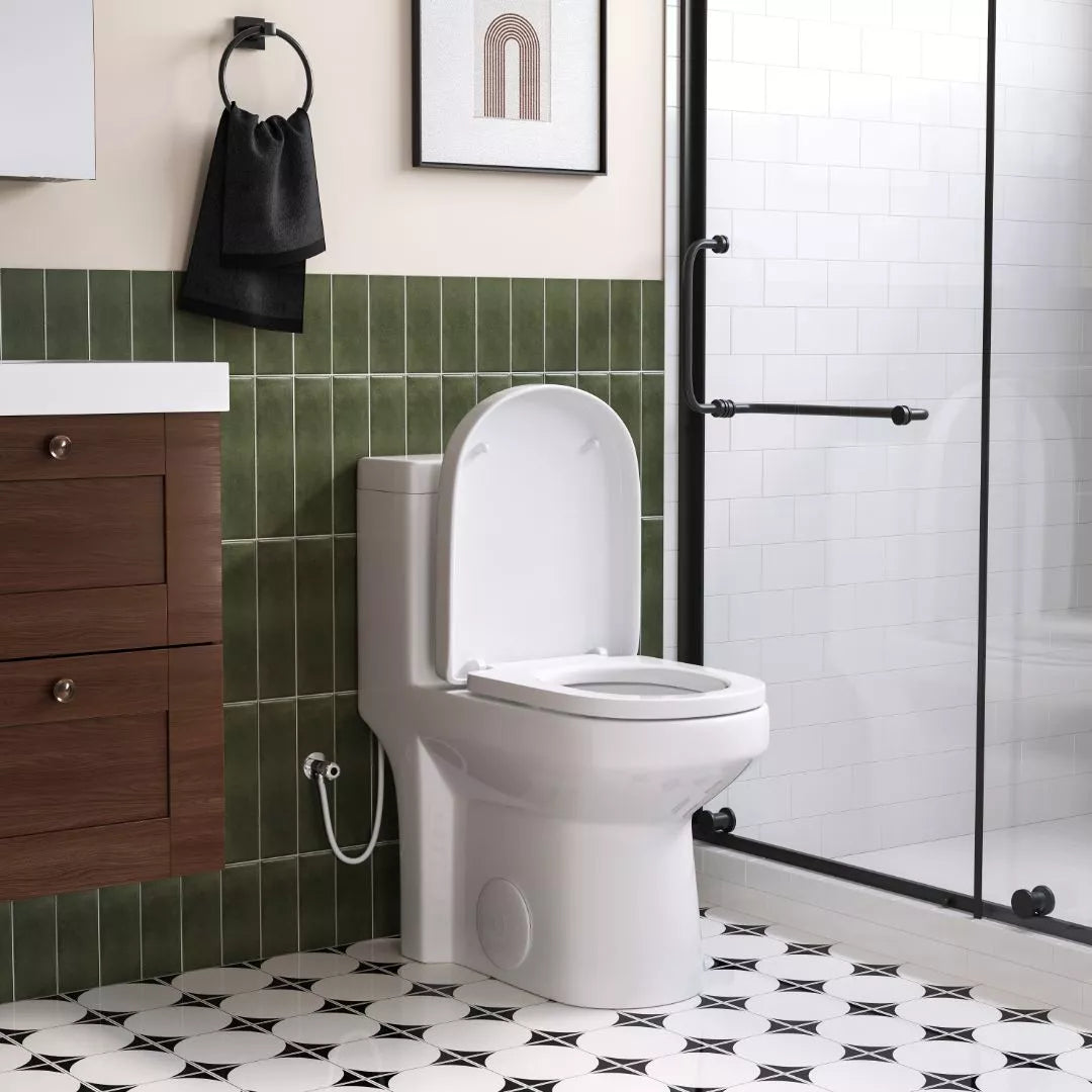 HOROW 8733U Compact Toilet, Dual-Flush System, Soft-Closing UF Seat