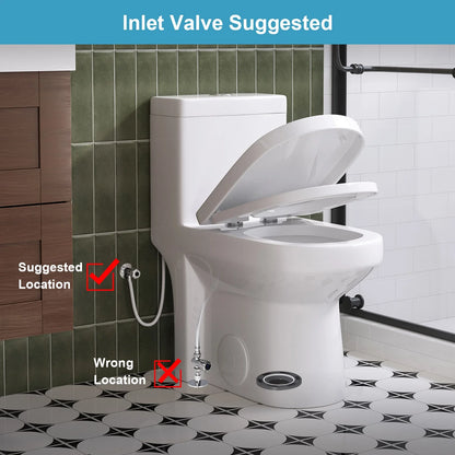 HOROW 8733U Compact Toilet, Dual-Flush System, Soft-Closing UF Seat