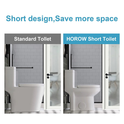 HOROW 8733U Compact Toilet, Dual-Flush System, Soft-Closing UF Seat