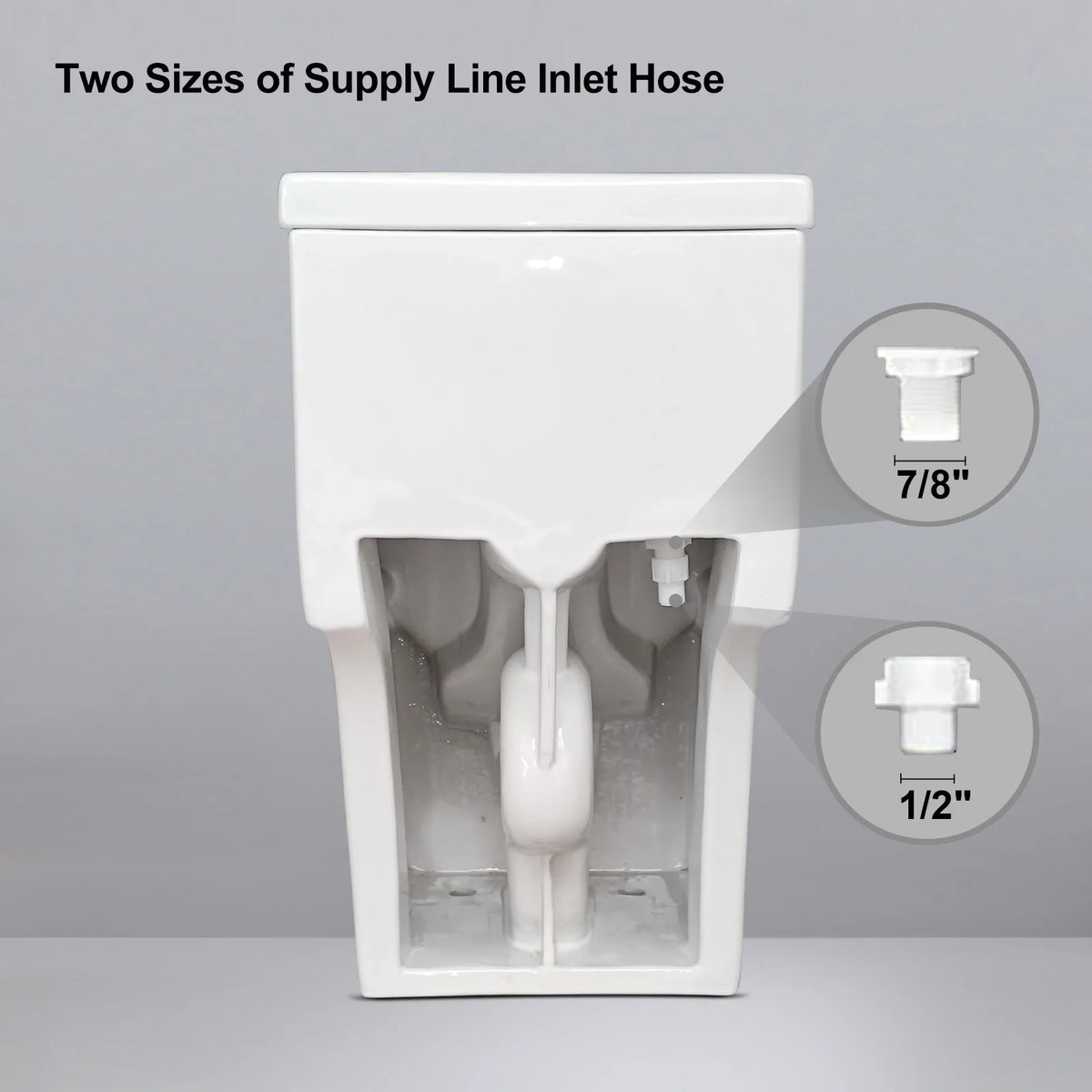 HOROW T0338W-10 10-Inch Rough-In One-Piece ADA Toilet with Dual Flush