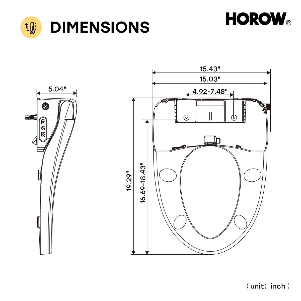 B0503 heated bidet seat