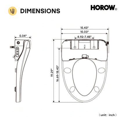 B0503 heated bidet seat