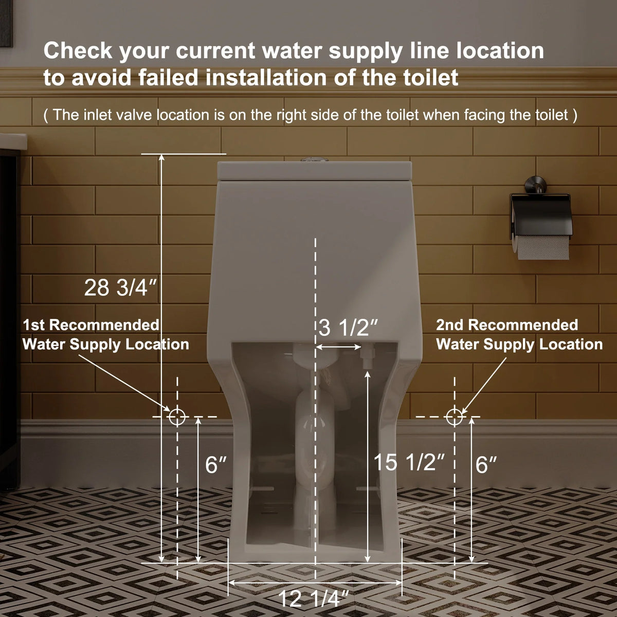 HOROW HWMT-138-10 10-Inch Rough-In One-Piece Toilet – ADA Height, Powerful Dual Flush