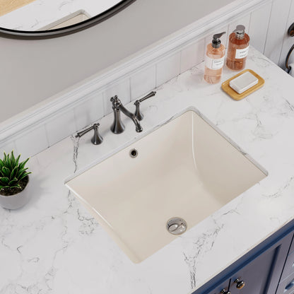 Bisque Under-Counter Bathroom Sink – Model HWTP-S5138D-BC