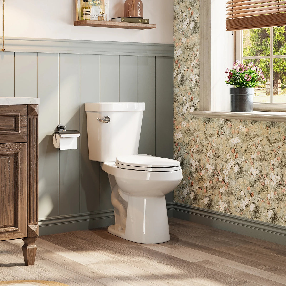 HOROW HWTT-E06S 2-Piece Toilet ADA 1.0 GPF Elongated Flush