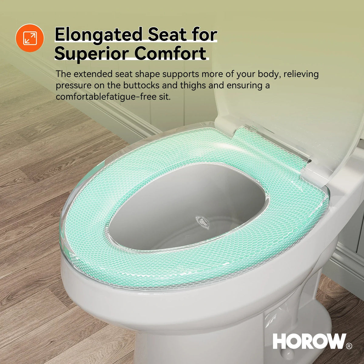 HOROW HWTT-E06S 2-Piece Toilet ADA 1.0 GPF Elongated Flush