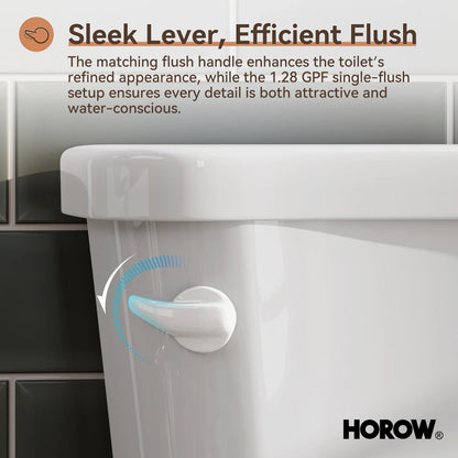2 Piece Toilet with Single Flush and Round Bowl – Model HWTT-R01S10