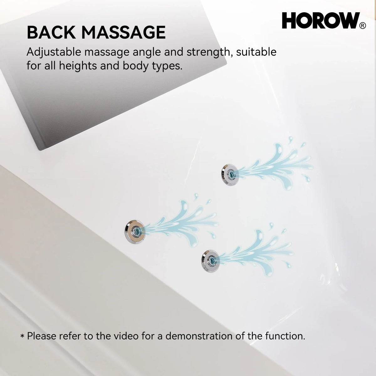 M59-R 59" Acrylic Massage Bathtub with Right Drain