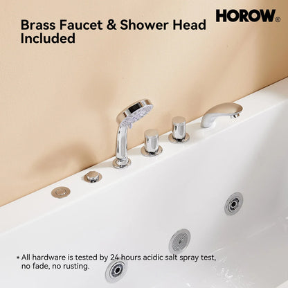 M59-R 59" Acrylic Massage Bathtub with Right Drain