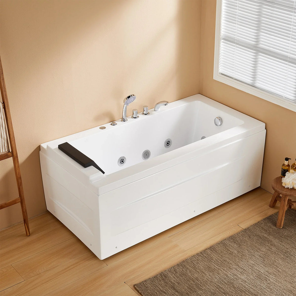 M59-R 59" Acrylic Massage Bathtub with Right Drain