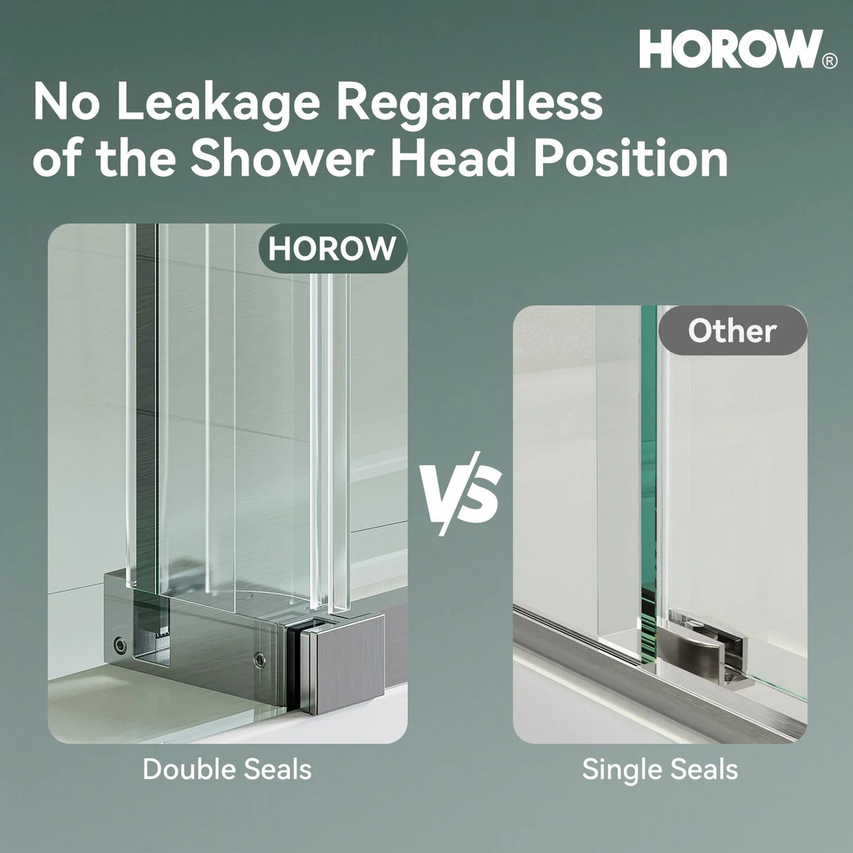 MI6076-BN 60" Frameless Glass Shower Door in Brushed Nickel