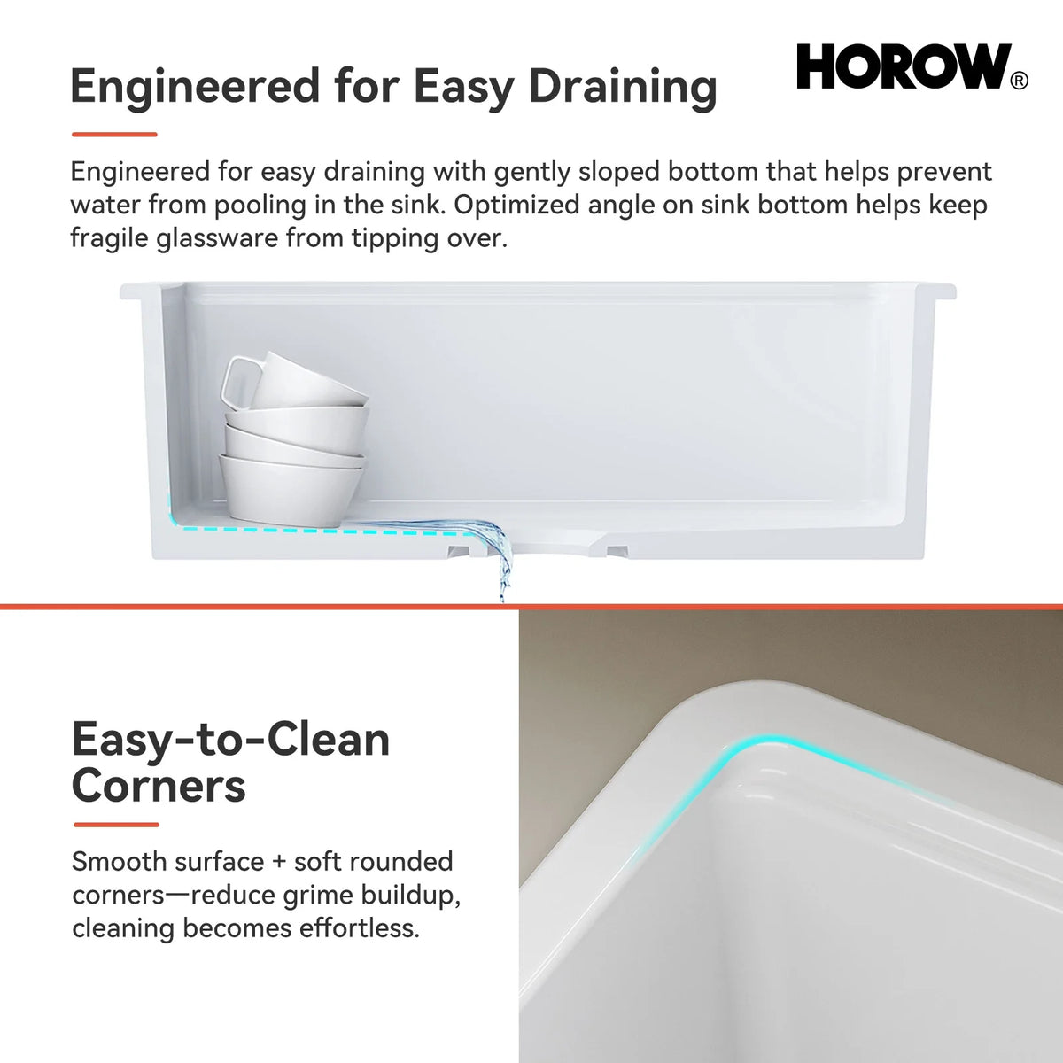 33 Inch Ceramic Overmount Kitchen Sink – Durable & Stylish Design