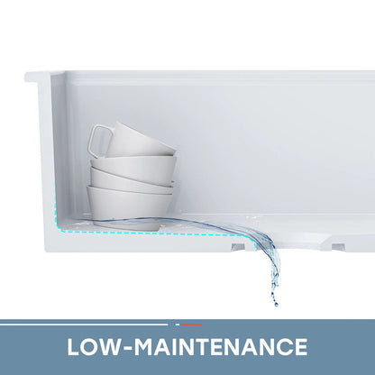 33 Inch Ceramic Overmount Kitchen Sink – Durable & Stylish Design