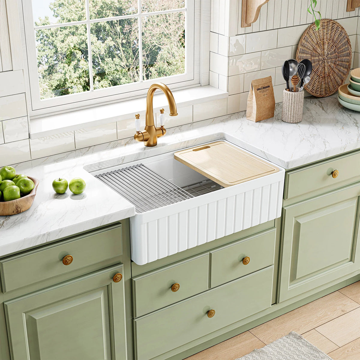 33 Inch Undermount Workstation Kitchen Sink with Grid