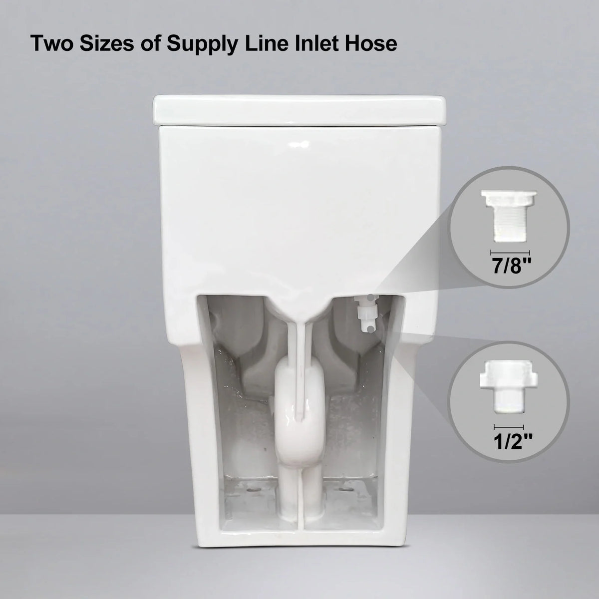 HOROW T0338W 12-Inch Rough-In One-Piece ADA Toilet with Dual Flush