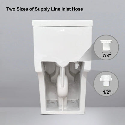 HOROW T0338W 12-Inch Rough-In One-Piece ADA Toilet with Dual Flush