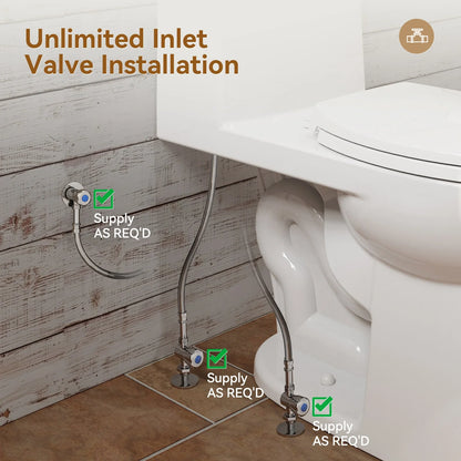 HOROW T0352W Single Flush One-Piece Toilet with ADA Chair Height, 12-Inch Rough-In