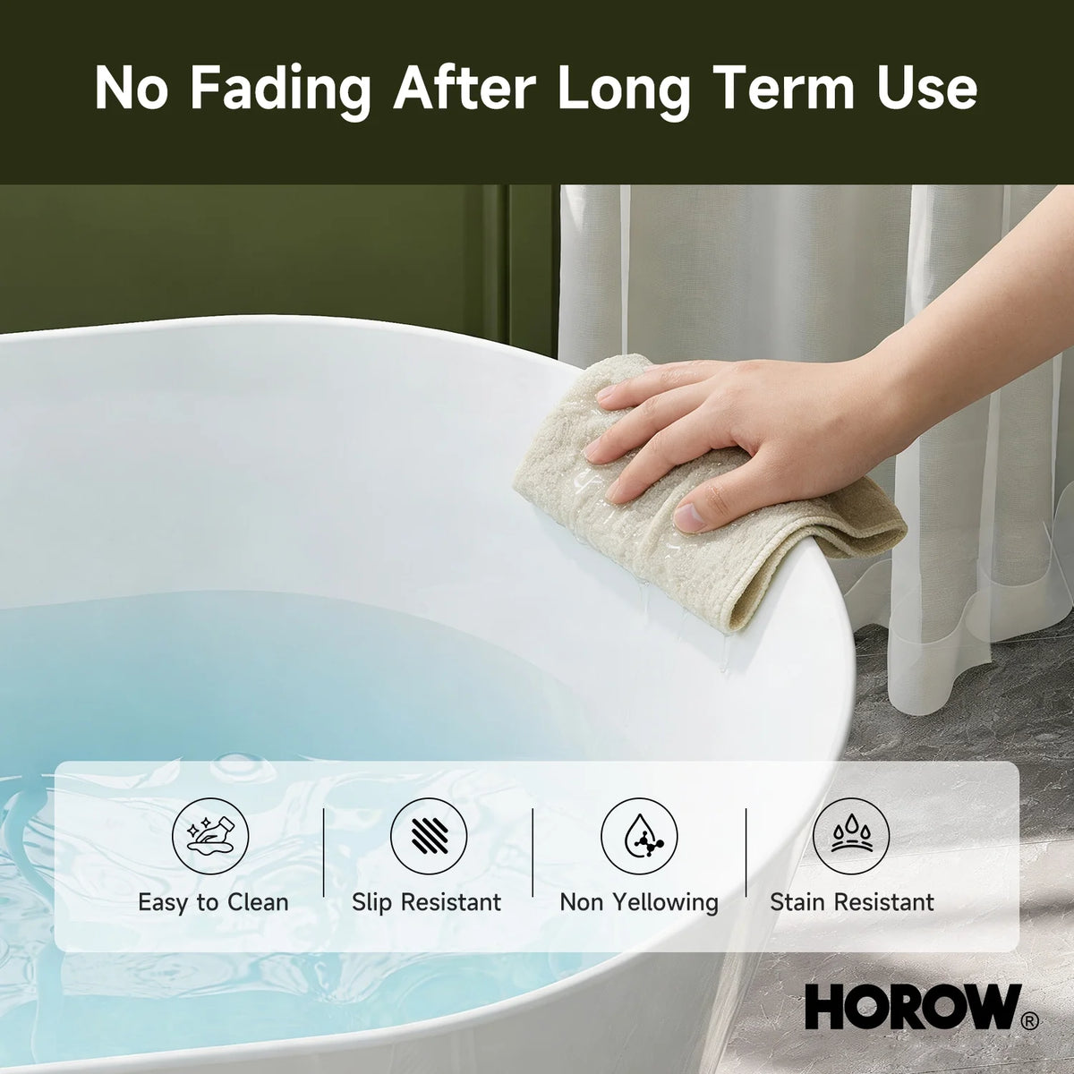 59” Brushed Nickel Freestanding Bathtub with Integrated Overflow & Drain