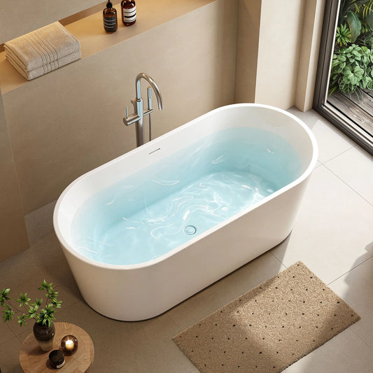 TU67-MW-OF 67" Acrylic Deep Soaking Bathtub with Premium Thickened Sealant