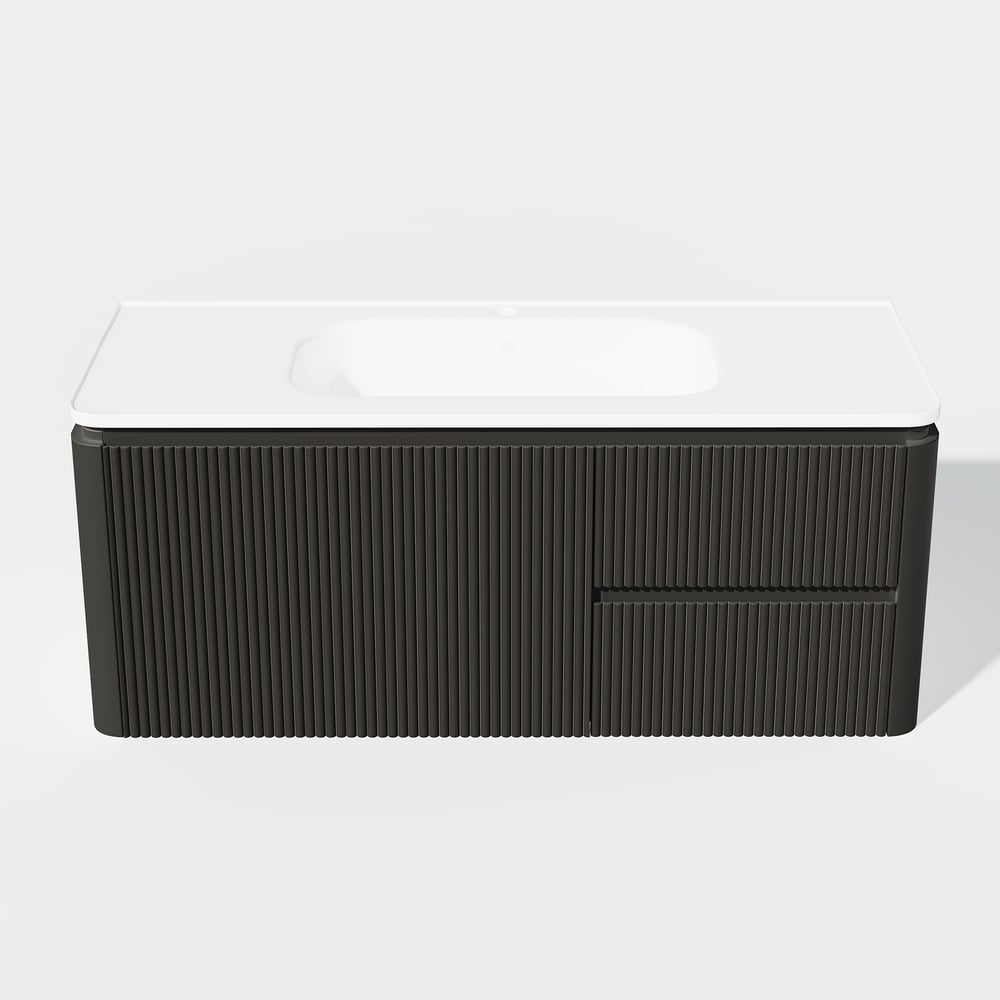 Modern 47.2" Floating Bathroom Vanity with Sink, Soft LED, Ample Storage