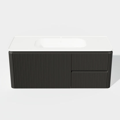 Modern 47.2" Floating Bathroom Vanity with Sink, Soft LED, Ample Storage