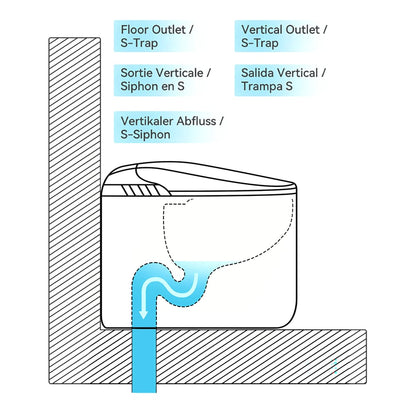 Fitro H3 Compact Smart Bidet Toilet with Tank, Dual Flush, cUPC & ETL, 0.8/ 1.28 GPF