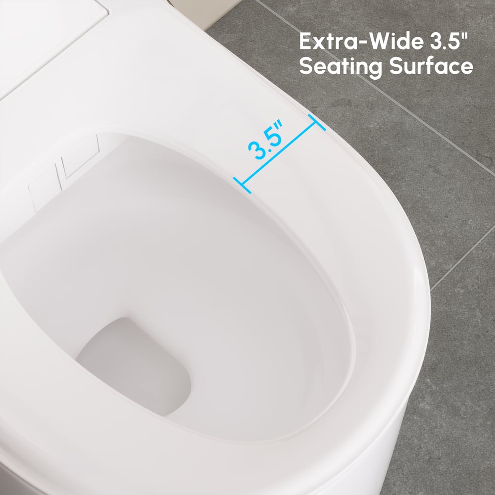 Fitro H3 Compact Smart Bidet Toilet with Tank, Dual Flush, cUPC & ETL, 0.8/ 1.28 GPF