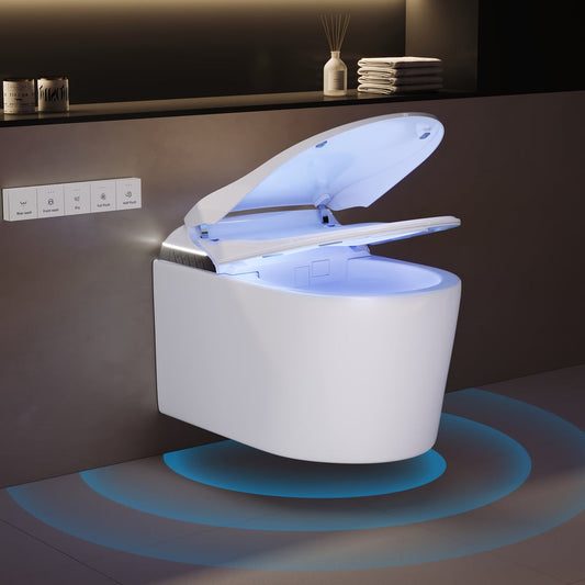 Fitro H3 Wall-Mounted Smart Bidet Toilet with Built-In Tank, Foam Shield, cUPC & ETL