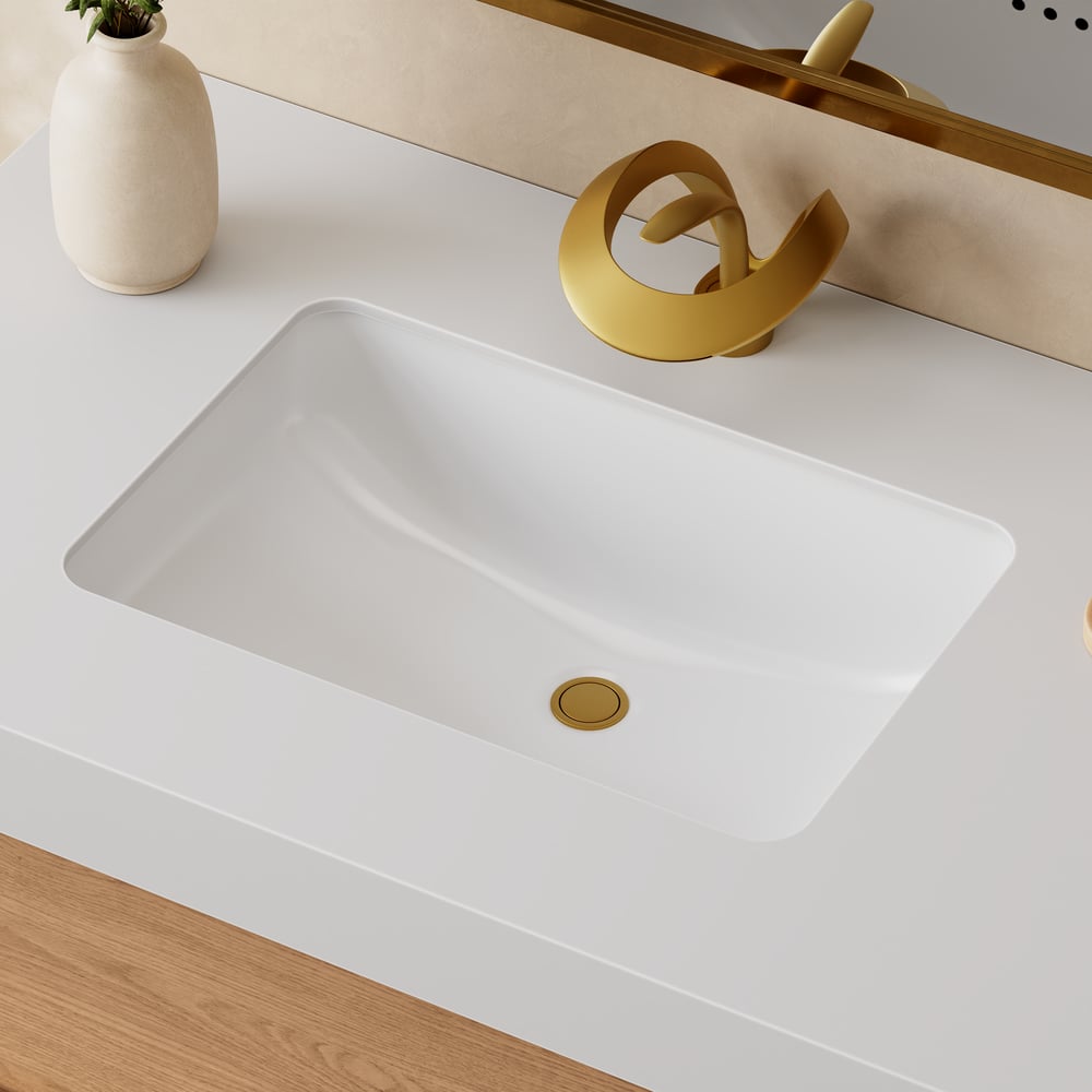 36" Single Bathroom Vanity with Ceramic Sink, Sintered Stone Top