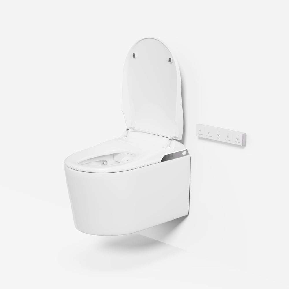 Fitro H3 Wall-Mounted Smart Bidet Toilet with Built-In Tank, Foam Shield, cUPC & ETL