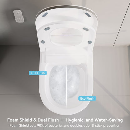 Nexin C4 Smart Bidet Toilet with Built-in Tank, Foam Shield, ADA Height, 1.28 GPF